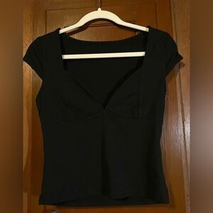 Elegant Black Short Sleeve Top